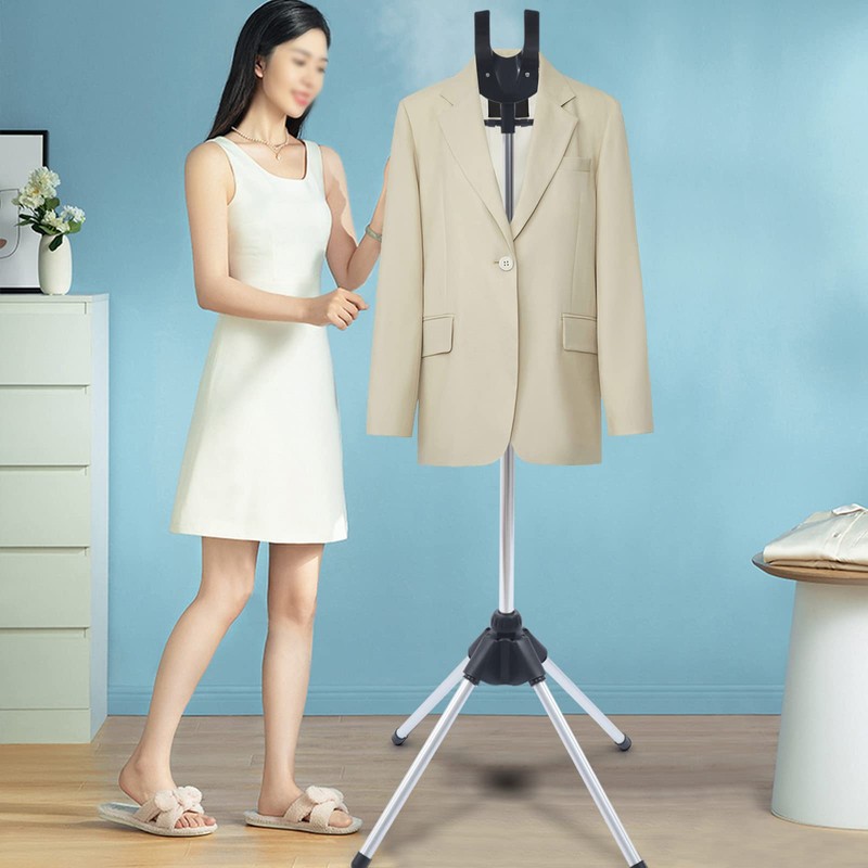 WUSILILU Hanging Ironing Rack, Steamer Hanger Stand Garment Hanger for