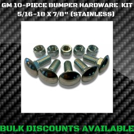 GM Replacement 1953-1982 C1 C2 C3 Corvette Front Rear Chrome BUMPER BOLTS NUTS 5/16" STAINLESS