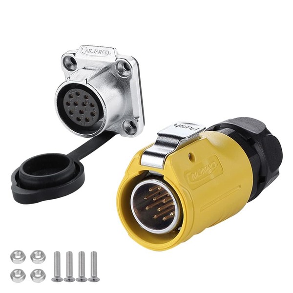 CNLINKO LP-20 Industrial Waterproof Connector IP68 Round Connector Quick Coupling