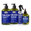 Difeel Régimen de biotina para el crecimiento del cabello - Champú, acondicionador y sistema de tratamiento de 4 pasos (SET de 4 piezas)