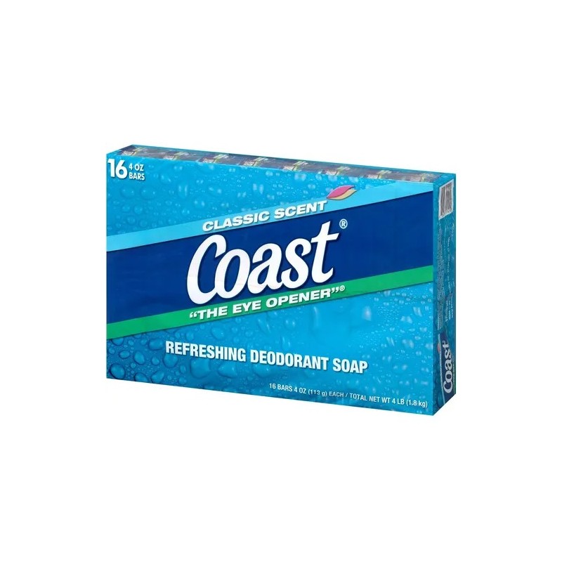 Desodorante Refrescante Soap Bar Coast, 120 Ml, 4 Unidades