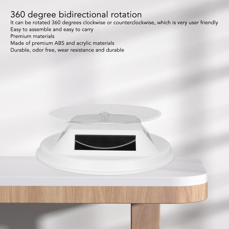 Solar Turntable, 360 Degree Rotation, Quiet and Stable, Environmentally Friendly