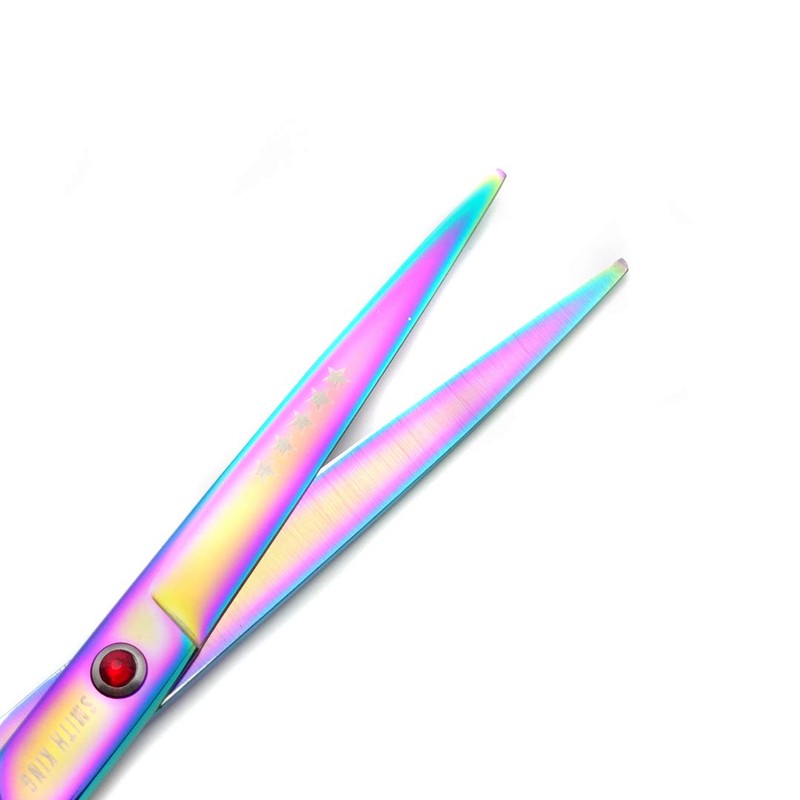 7.0 Inches Hair Cutting Scissors Set with Combs Lether Scissors
