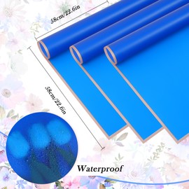 Kosotody 20 Sheets Flower Wrapping Paper Waterproof Florist Bouquet for Bouquets DIY Crafts Packaging Bouquet, 22.8x22.8 inch (Royal blue)…