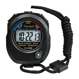 Hsthe Sea Digital Sports Stopwatch Timer with Calendar Alarm Compass Multi Handheld Stopwatch Timer for Swimming Running Football etc