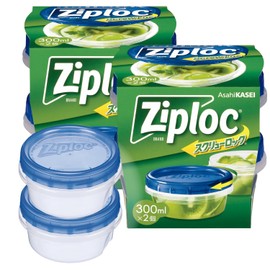 ジップロック スクリューロック 300ml×2個 フタねじ式 密閉保存容器 (2)
