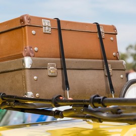 Rubber Bungee Cords Heavy Duty Outdoor 21 Inch,Rubber Bungee Cords with S Hooks,100% EPDM Rubber Tie Down Straps for Truck,Van,Motorcycle,Cargo,Tarps, Canvases and More (10 Pack)