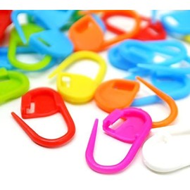 100PC Mix Color Knitting Stitch Counter Crochet Locking Stitch Markers Stitch Needle Clip Knitting Crochet Markers (100)