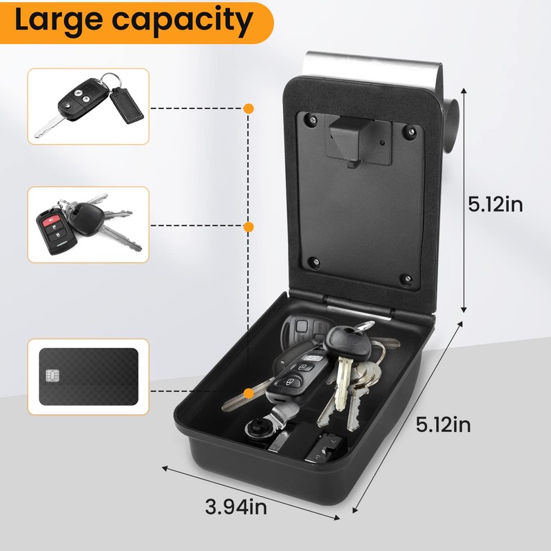 Car Window Lock Box, Key Locks Box Car, Three Digit