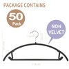 Ergonomic Curved Plastic Hangers 50pack - No Shoulder Bump Design,