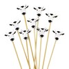 BambooMN 3.9 Inch Fancy Cow Cocktail Appetizers Bamboo Toothpick Picks, Stirrer Sticks for Fruit Party, Charcuterie Accessories and Drinks, 300 Pieces