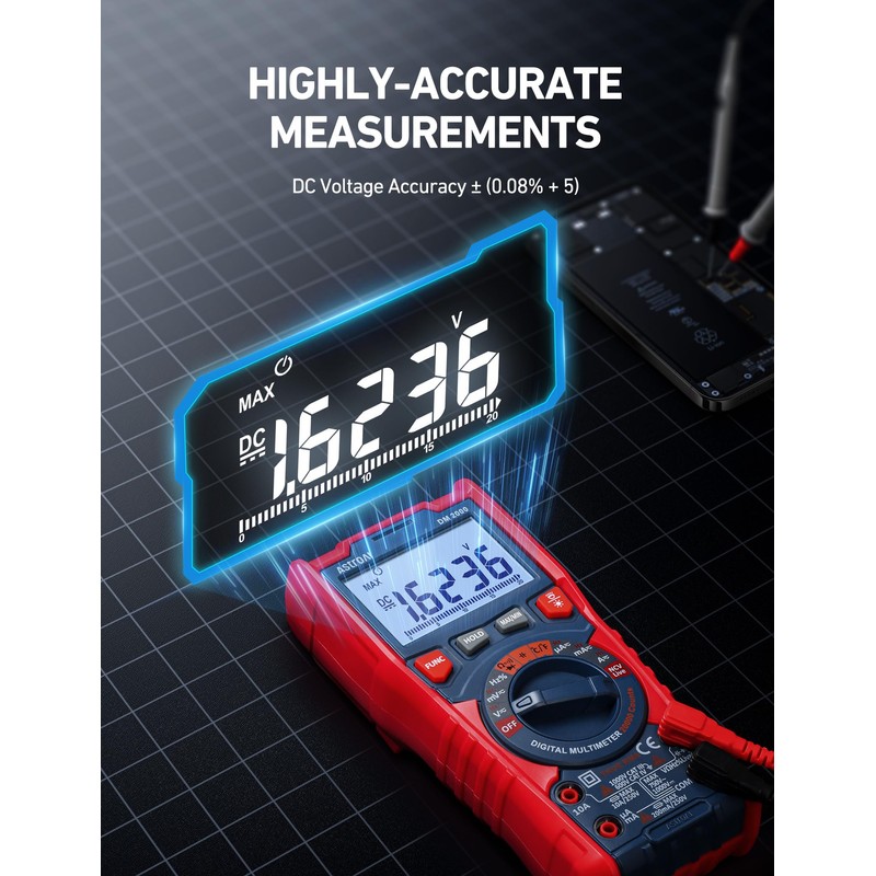 AstroAI Digital Multimeter Tester TRMS 20000 Counts with Higher Resolution