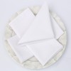CHARKHAH White Cloth Napkins Set of 12 Soft Blend Thick