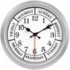 JENLYSTIME 12 Inch Retro Wall Clock,Classic Day of The Week