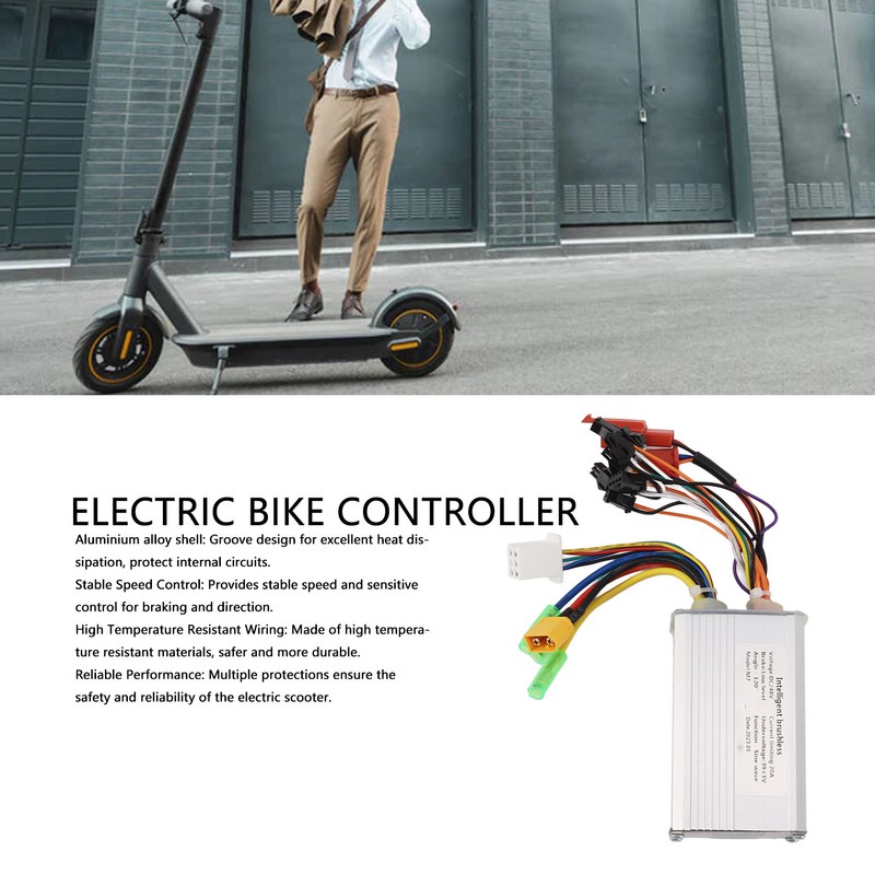500W48V Electric Bike Controller Brushless Motor Controller Aluminium Alloy Groove
