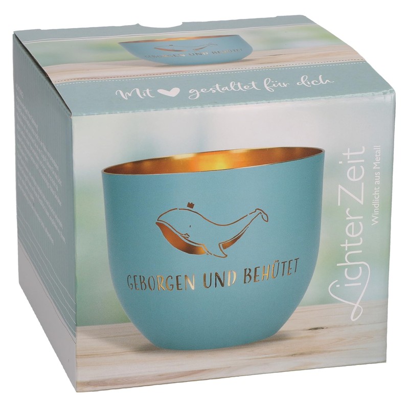 Safe and Protected Metal Lantern Blue