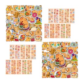 Capybara Sachen Capybara Sticker Capybara Sticker Comes with 20 Sets of Capybara Laser Flash Sticker Cute Waterpig Sticker Kapibara Suitable for Laptops, Suitcases, Water Bottles