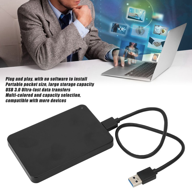 External Hard Drive HDD USB 3.0 Plug and Play Mobile