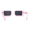 Womens Square Rectangular Retro Vintage Hippie Sunglasses Pink Black