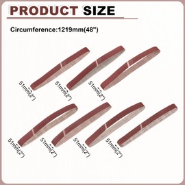HARFINGTON 2 x 48 Inch Sanding Belts, 14 Pcs 40/60/80/120/180/240/400 Grits Aluminum Oxide Abrasive Belt Sander File Belt for Woodworking, Metal Polishing, Knife Sharpener