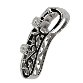 ELEDORO Women's 925 Silver Cubic Zirconia Pendant, Cubic Zirconia Genuine 925 silver Zirconia, Cubic Zirconia