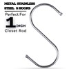 WHITECLOUDZ 30-Pack Silver S Hooks for Hanging Plants, Stainless Steel