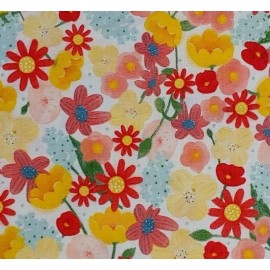 Quilting Treasures Melon Drop Floral Fabric QUILTING TREASURES Quilters Cotton HALF YARD