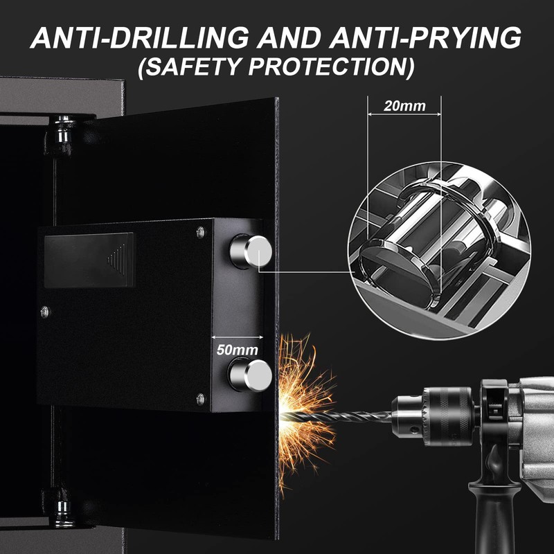 Tenamic Fireproof Safe Box 1.6 Cuft Electronic Digital Security Box,