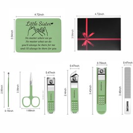 Sisters Gifts Toenail Clippers Best Friend Friendship Nail Clipper Set, 6 Pcs Toenail Clippers, Stainless Steel Fingernail Clipper Sharpest Thick Toenail & Ingrown Nail Clipper Set