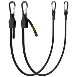 Adjustable Bungee Cords with Hooks 72 Inch Long Superior Latex Heavy Duty Elastic Straps for Outdoor Tent, Luggage Rack, Camping, Cargo, Bike, Transporting, Storage [2PCS, Easy to Adjust 8" - 75"]