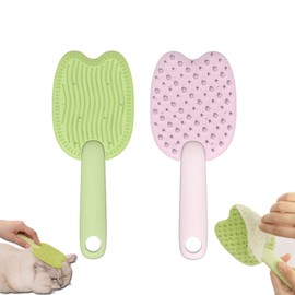 Cat Brush, Anti-itch Brush, Set of 2, Pet Brush, Cat Massage Brush, Double Sided Use, Cat Brush, Easy to Use, No Pain, Cat Hair Removal, Short Hair, Medium Hair, Long Hair, General Use, Pet Grooming