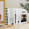 Set of 6 Decorative Fake Books, Hardcover Stacked Fake Book
