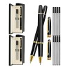 Pluma Elegante Premium De 2 Piezas - ¡incluye 8 Repuestos!