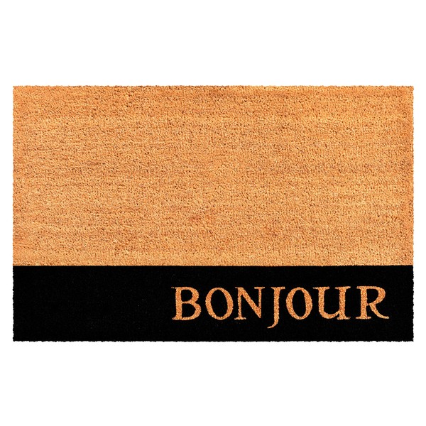 Calloway Mills AZ104822436 Bonjour Black Stripe Doormat, 24" x 36", Natural/Black