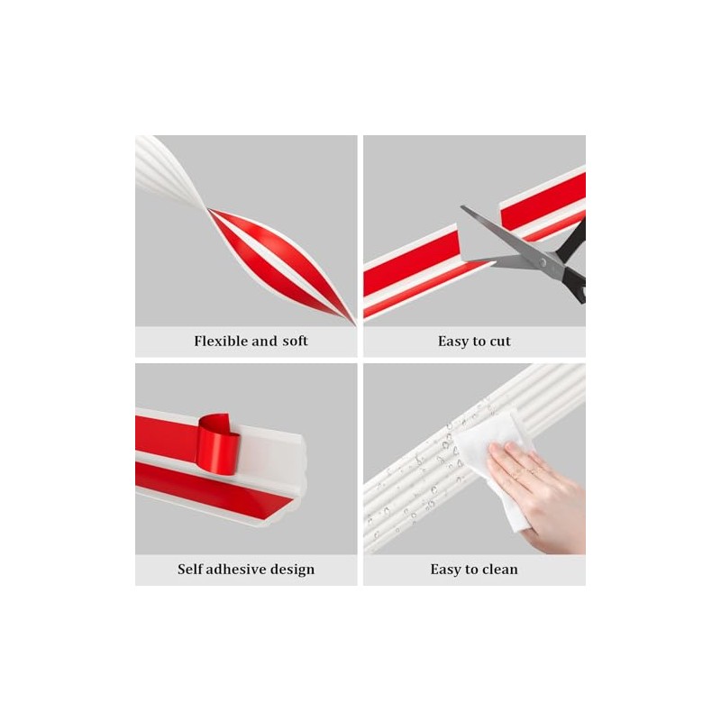 Duzzy Wall Corner Protector Trim, 20 Feet Flexible Inside &