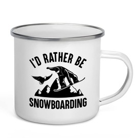 Bubble Hugs Snowboard Camper Mug 12oz - id rather - Ski Snowboard Goggles Snowboarder Skiing Snowboarding Gift Skiers Hiking Mountain Snowboareing