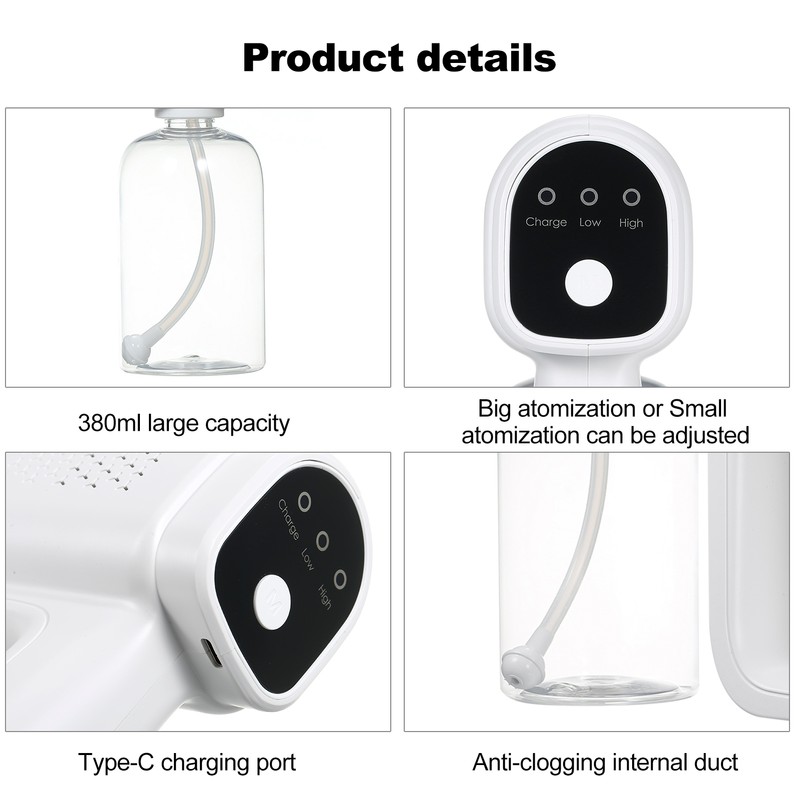 Portable Nano Atomizer, Electric Sprayer, Disinfectant Atomizer Bottle, Handheld Rechargeable
