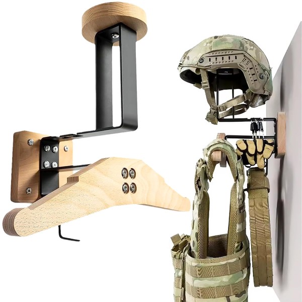 GEMMAHW Wall Mount Helmet Holder - Sturdy Motorcycle Helmet Stand