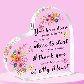 SMARGO Thank You Gift for Women Inspirational Appreciation Gift for Friends Teacher Birthday Gift for Her Acrylic Appreciation Table Decor Centerpiece Office