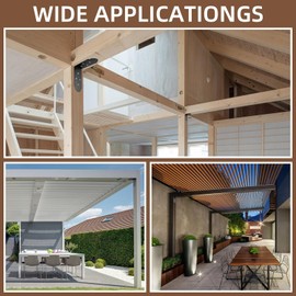 Rasugarlary 3" L Right Angle Bracket, 2 Pcs Heavy Duty Corner Brackets Carbon Steel Tie Plate Connector Braces for Timber, Furniture, Wood Support