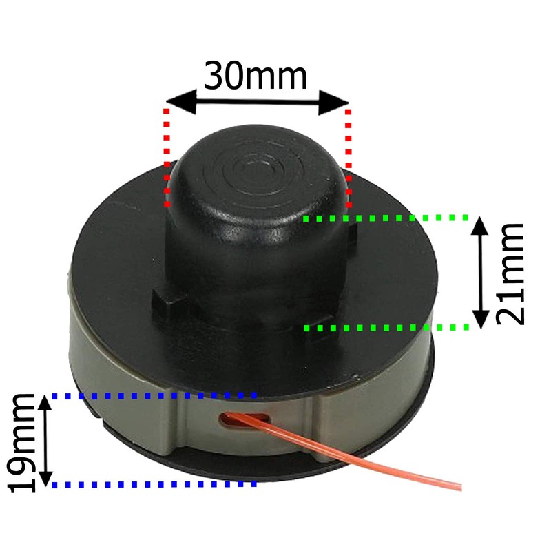 SPARES2GO Line and Spool for Qualcast GGT250 GGT2501 Grass Trimmers