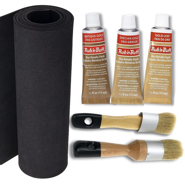 EVA Foam and Amaco Rub 'n Buff Wax Metallic Finish