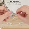 100PCS Keyring Rings 2.5MM Split Rings for Keyrings,Plain Keyrings for