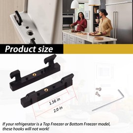 Refrigerator Door Shelf Bin Hook w/Mounting Hardware Fit for Maytag,Whirlpool,KitchenAid Side by Side Refrigerator Replacement RSW2200E/RSD24A Model(Only Fit for Side By Side Refrigerator Models)