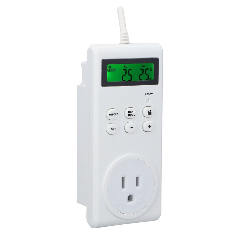 Thermostat Outlet Wireless Programmable Automatic Temperature Controller Socket Switch US