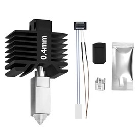 【Upgraded All-Metal Hotend】0.4mm Hardened Steel Nozzle Hotend Assembly for Bambu Lab P1S/P1P Printers, 24V 48W Ceramic Heater with High-Temp Thermistor Replacement Hotend for P1 Series 3D Printers