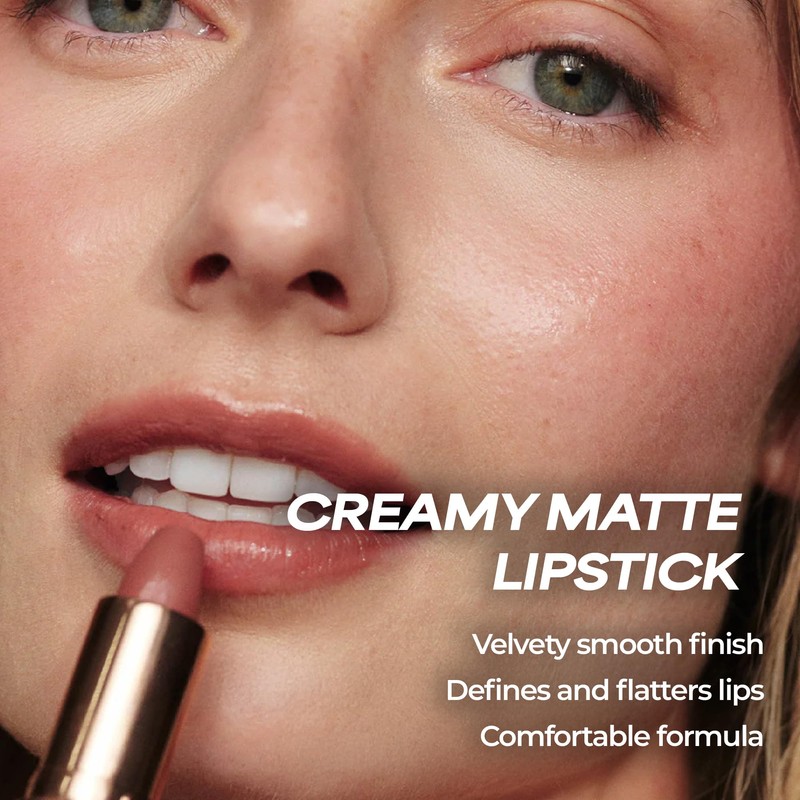 MCoBeauty - Crème Matte Luxe Lipstick - Long-Lasting Hydrating Soft