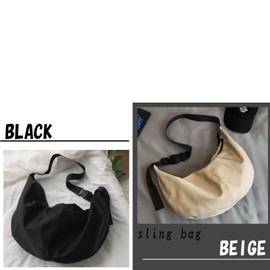 Link bleu Link Blue Shoulder Bag, Diagonal, Stylish, Simple, Casual, Unisex, Large Capacity, Women's, beige