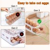 Egg Holder for Fridge, 2 Tiers Auto Rolling Forward (Can
