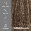 SAPPHIREWIGS Peluca sintética rizada marrón con encaje frontal para mujer,
